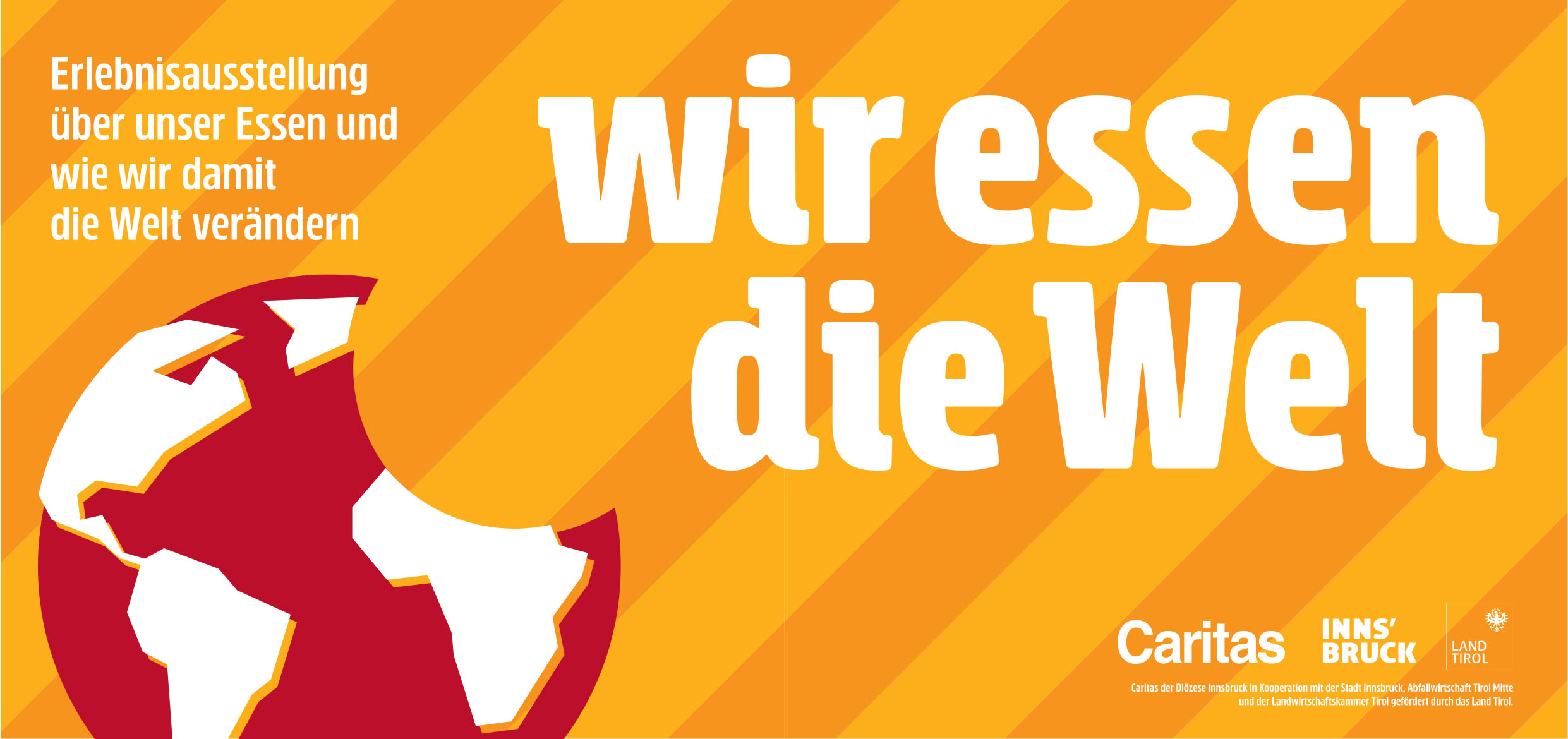 Die Erlebnisausstellung "Wir essen die Welt. Über unser Essen und wie wir damit die Welt verändern" kann von 3. März bis 16. Juli in der Stadtbibliothek Innsbruck besucht werden.