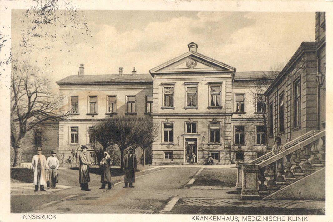 Die Medizinische Klinik der Universitätskliniken in Innsbruck, 1920.