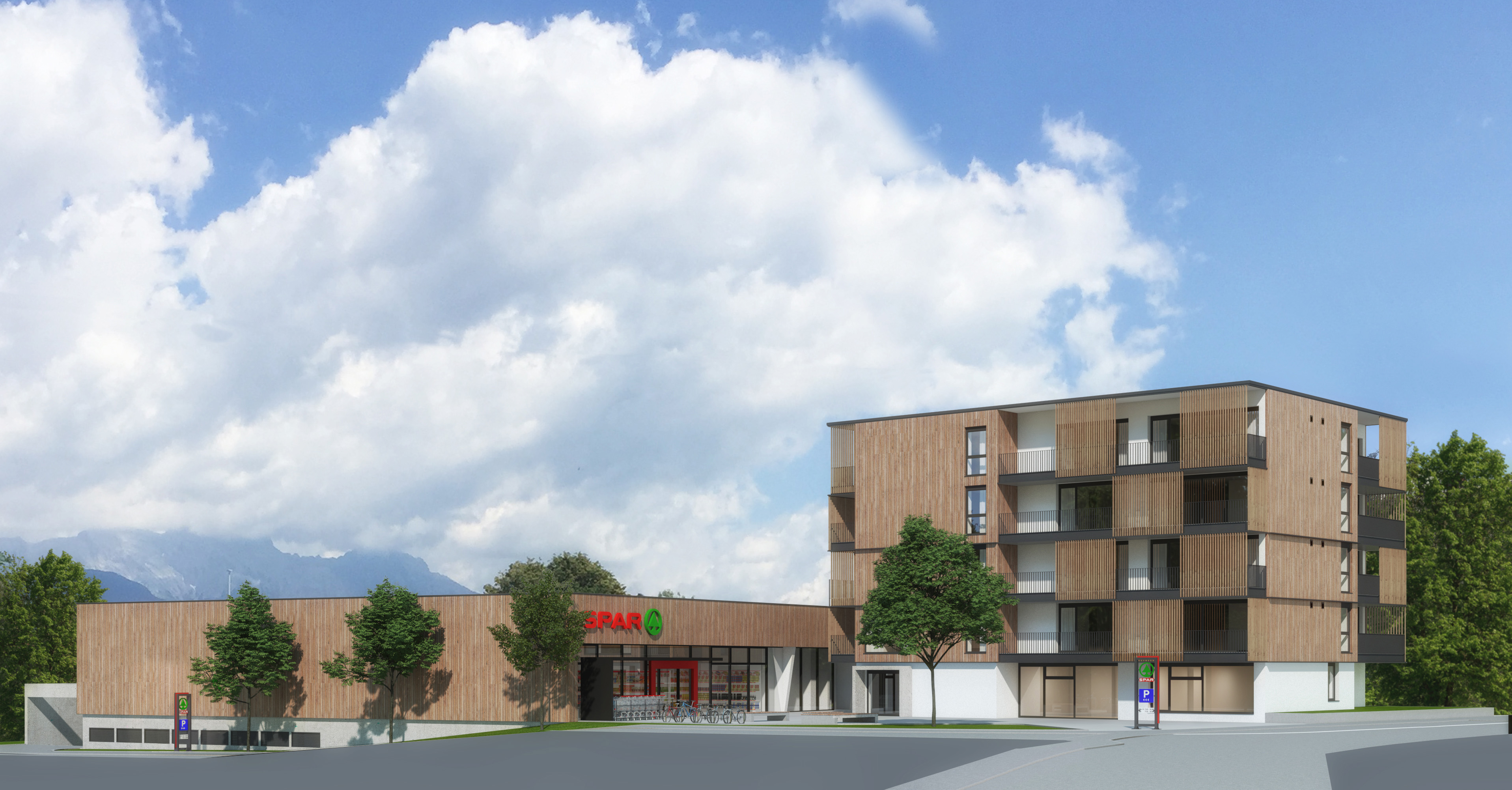 Die künftigen BewohnerInnen der 20 betreuten Wohnungen finden in unmittelbarer Nähe auch eine entsprechende Infrastruktur vor.