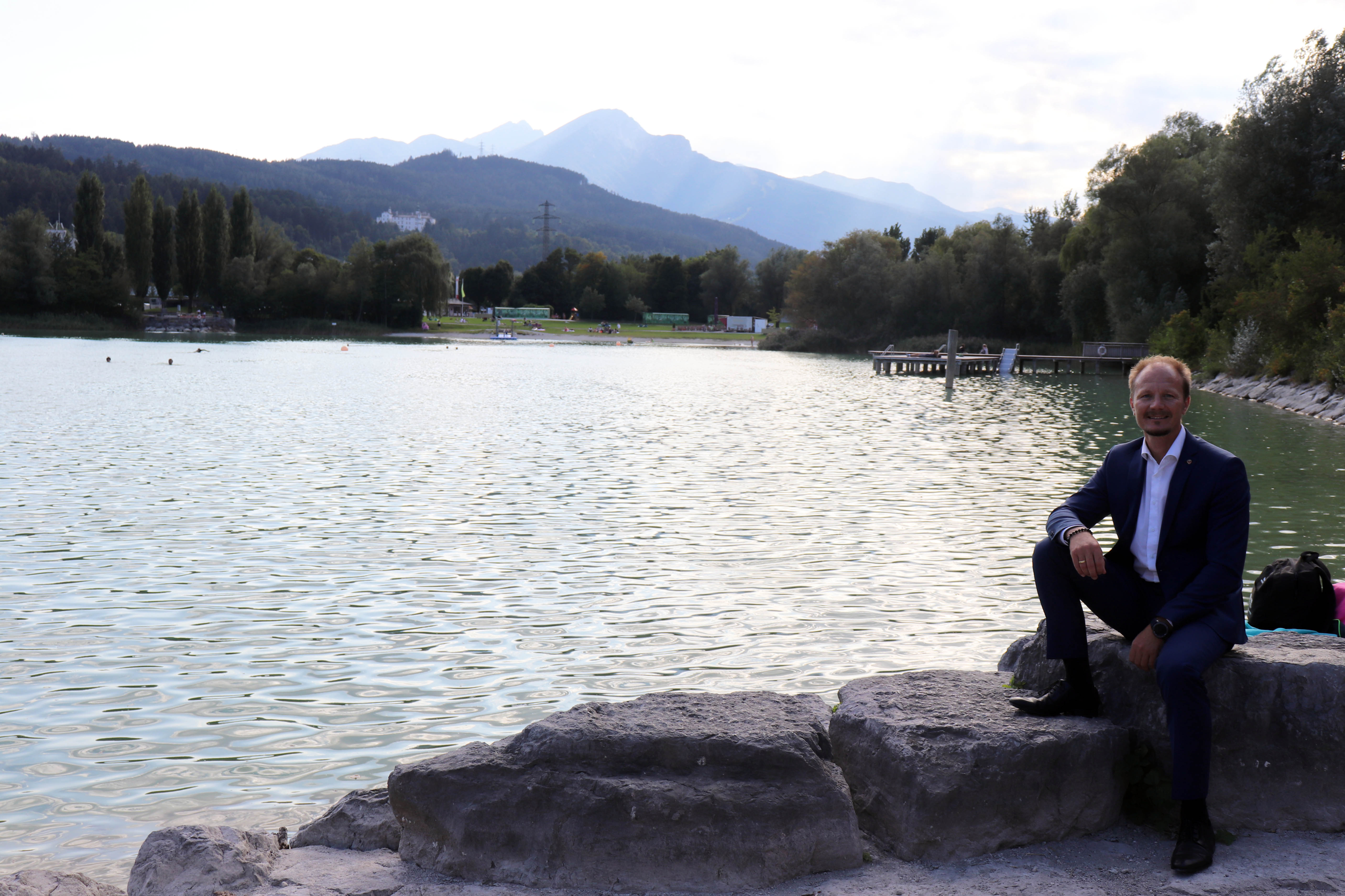 Neben der Nordkette ist der Innsbrucker Baggersee einer der Lieblingsplätze von Vizebürgermeister Johannes  Anzengruber. Besonders im Sommer kommen bei ihm dort oftmals Urlaubsgefühle auf.