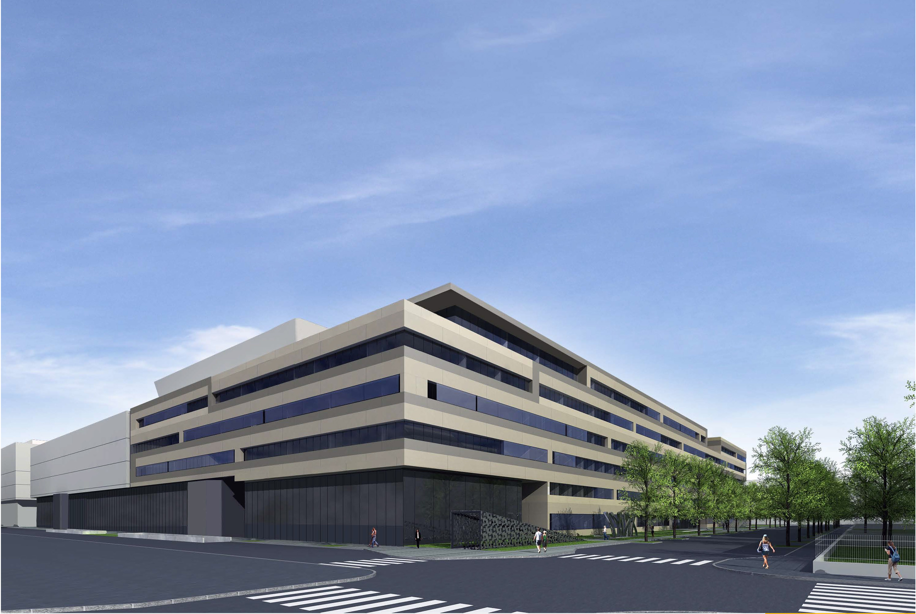 Während es in den Bestandsgebäuden hauptsächlich um Maßnahmen zur Modernisierung geht, ist mit dem „Neubau West“ ein tatsächlicher Neubau geplant.