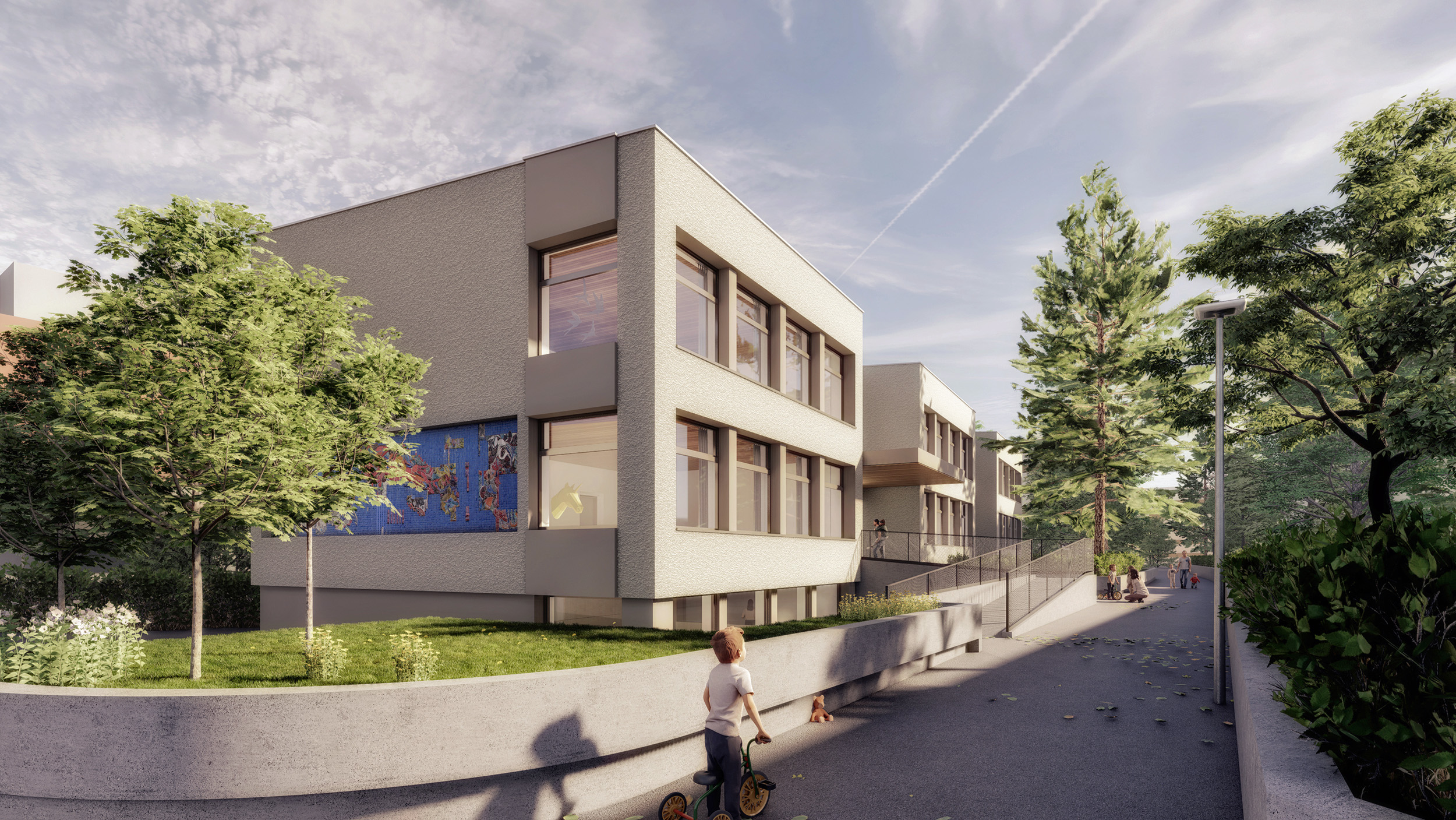 Im Sommer startet der Ausbau des Kindergartens an der Au, der auch energetisch saniert wird.