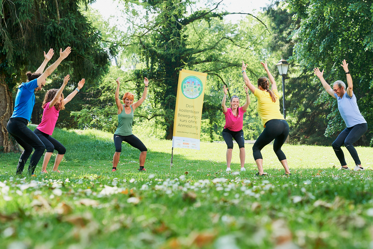 Sport in der Gruppe – gut für den Geist und den Körper. Vergangenen Sommer wurden im Rahmen von „Bewegt im Park“ wieder 21 kostenlose Sportkurse angeboten.