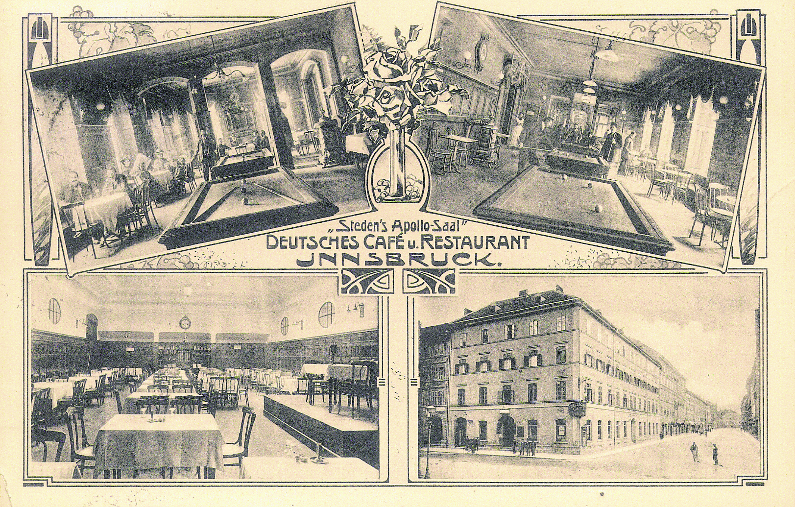 Das Deutsche Kaffeehaus in der Museumstraße 20, um 1910.