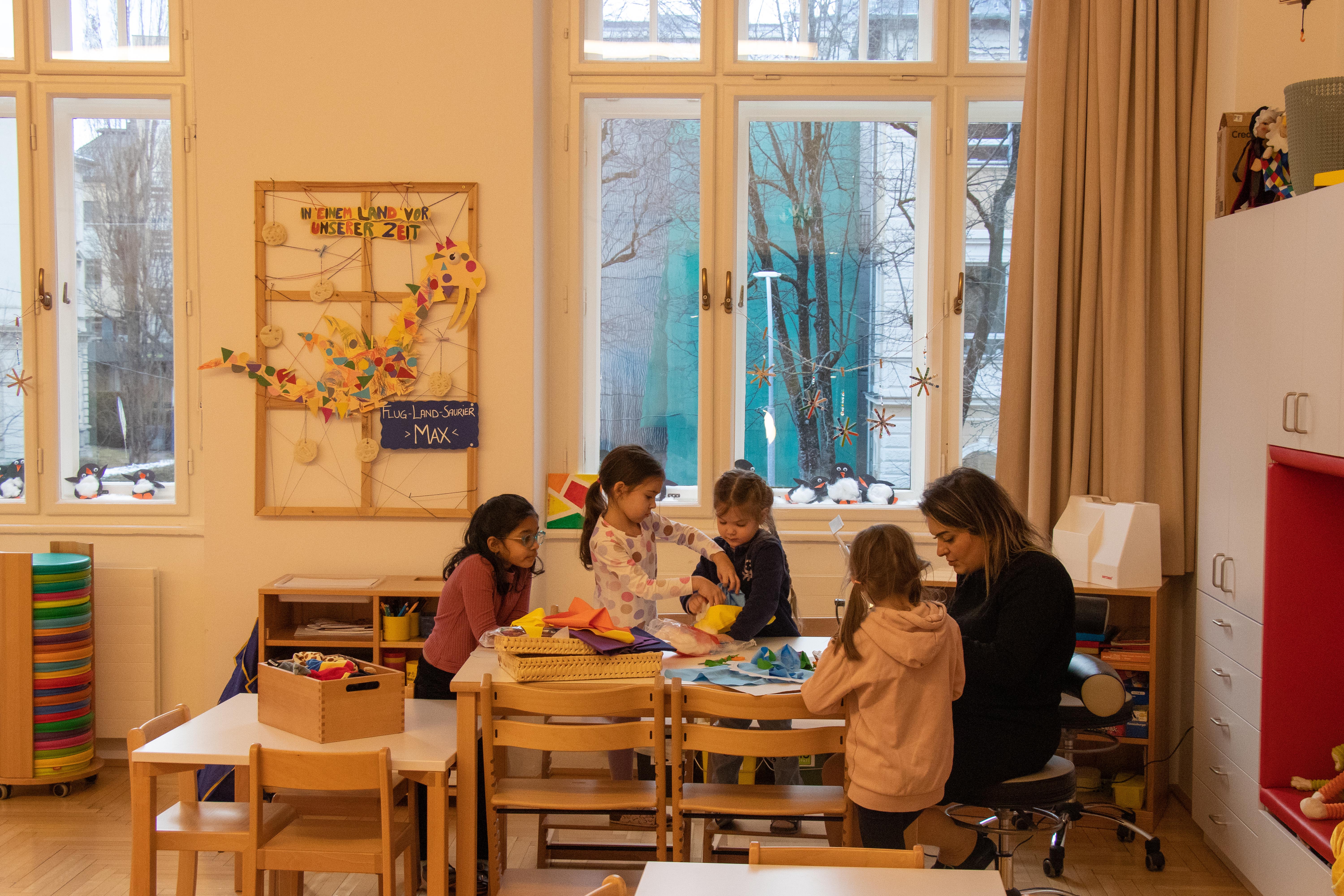 Das neue Gebäude bietet Platz für acht Kindergarten- und zwei Kinderkrippengruppen.