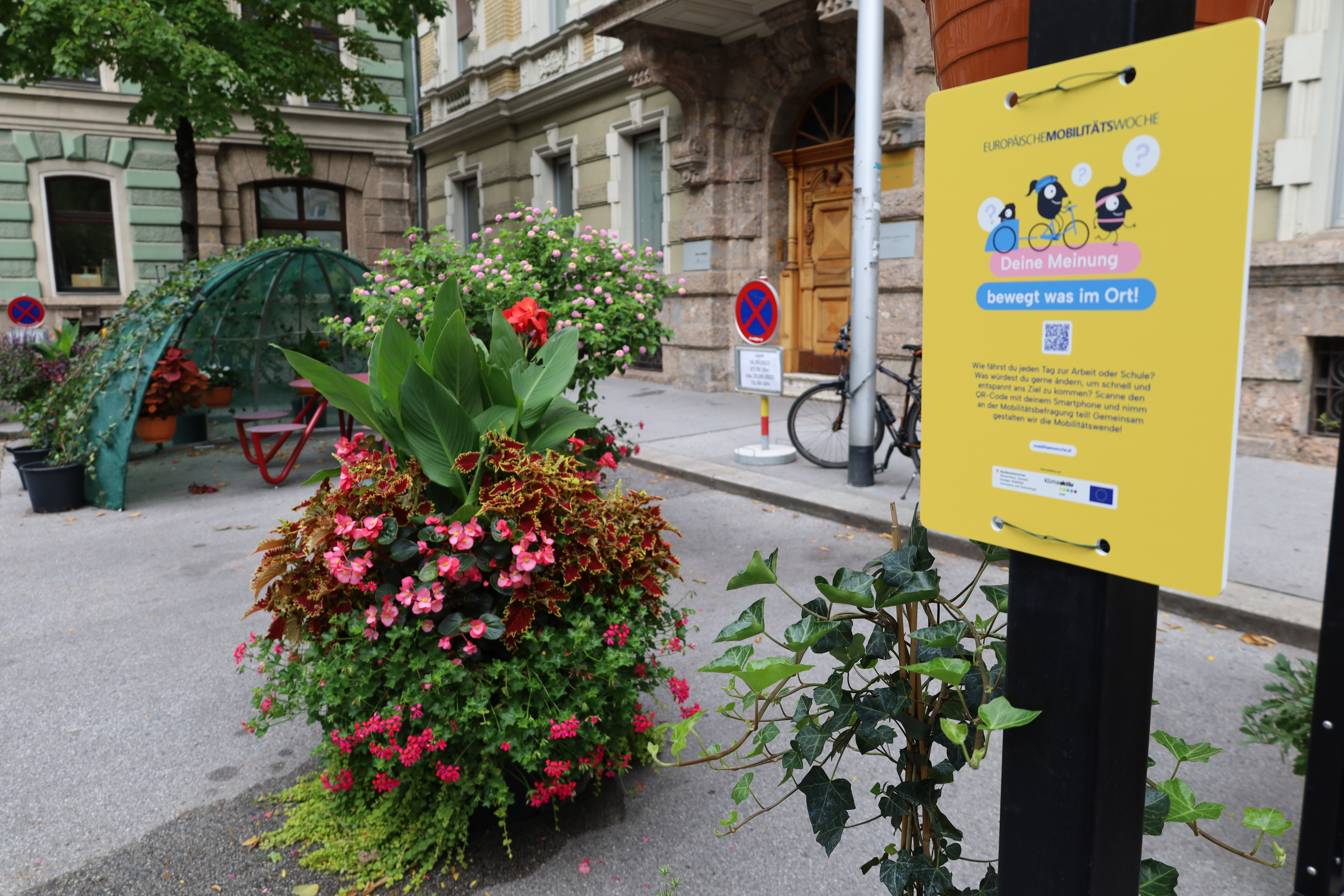 In der Mobilitätswoche 2023 machten Aktionen an mehreren Orten in Innsbruck auf umweltfreundliche Mobilität aufmerksam.