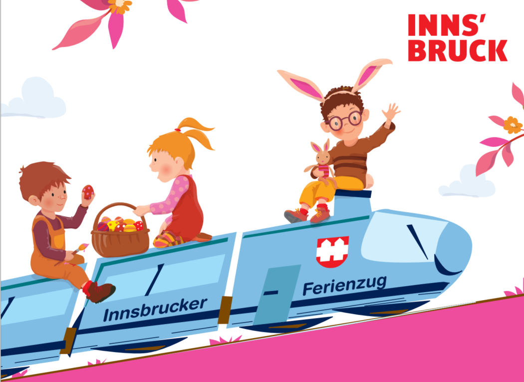 Der Osterferienzug steht zur Abfahrt bereit.