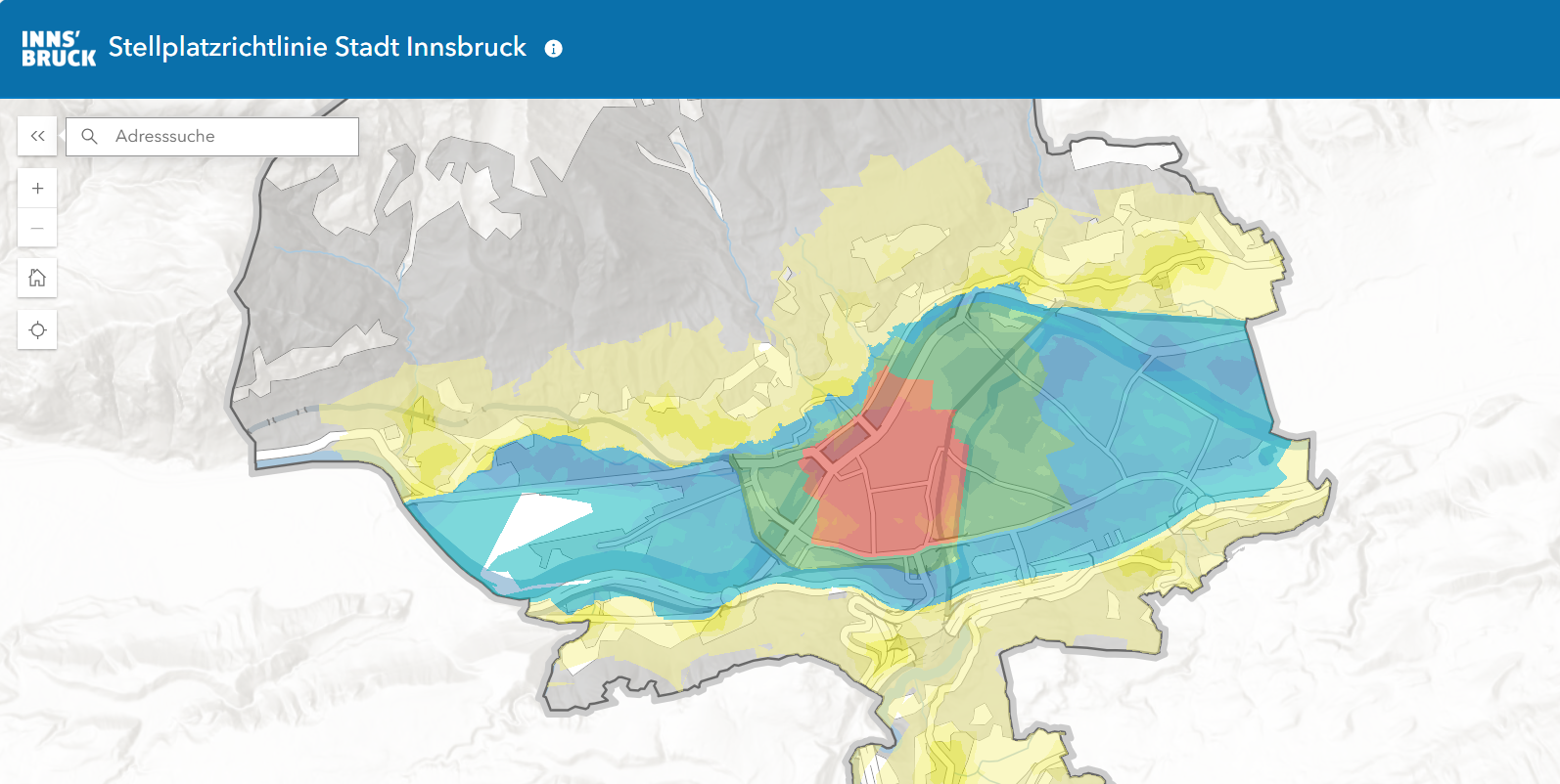 Die digitale Karte ermöglicht das Herausfinden der relevanten Zone direkt per Mausklick und unkomplizierter Adresssuche.