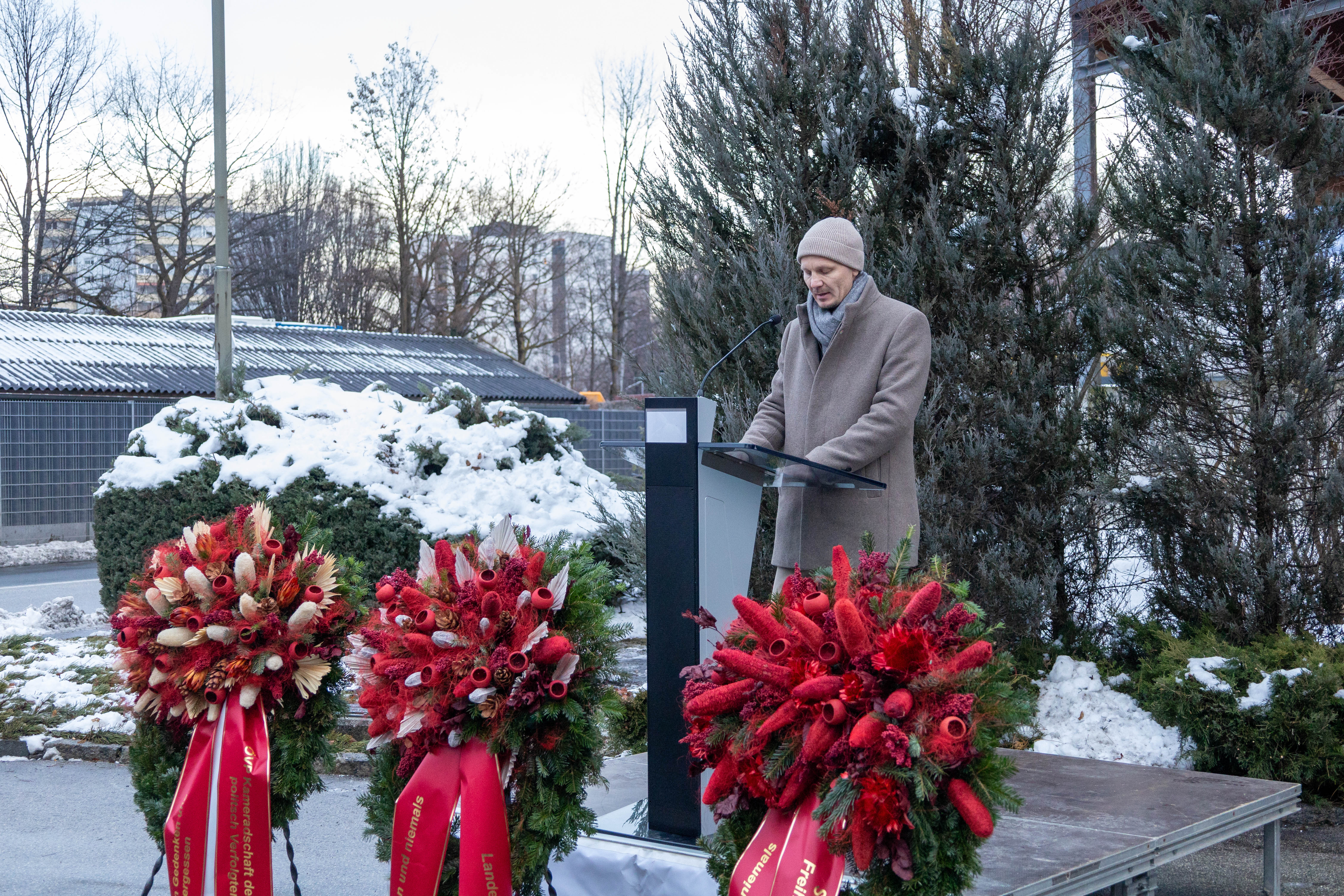 Bürgermeister Johannes Anzengruber sprach als Vertreter der Stadt Innsbruck.