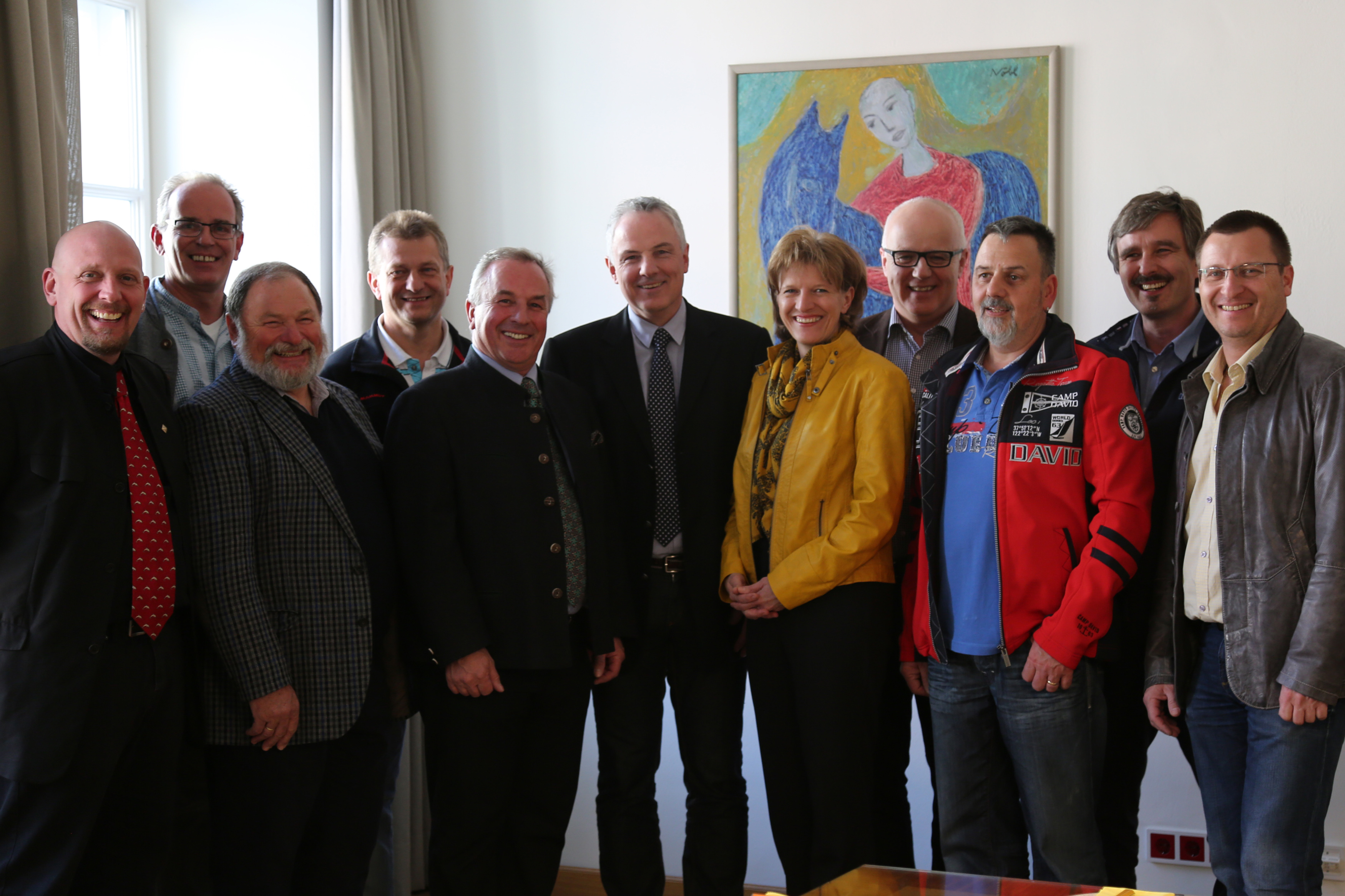 Die Mitglieder des Batallions Innsbruck waren beim traditionellen jährlichen Besuch bei Bürgermeisterin Christine Oppitz-Plörer im Innsbrucker Rathaus.