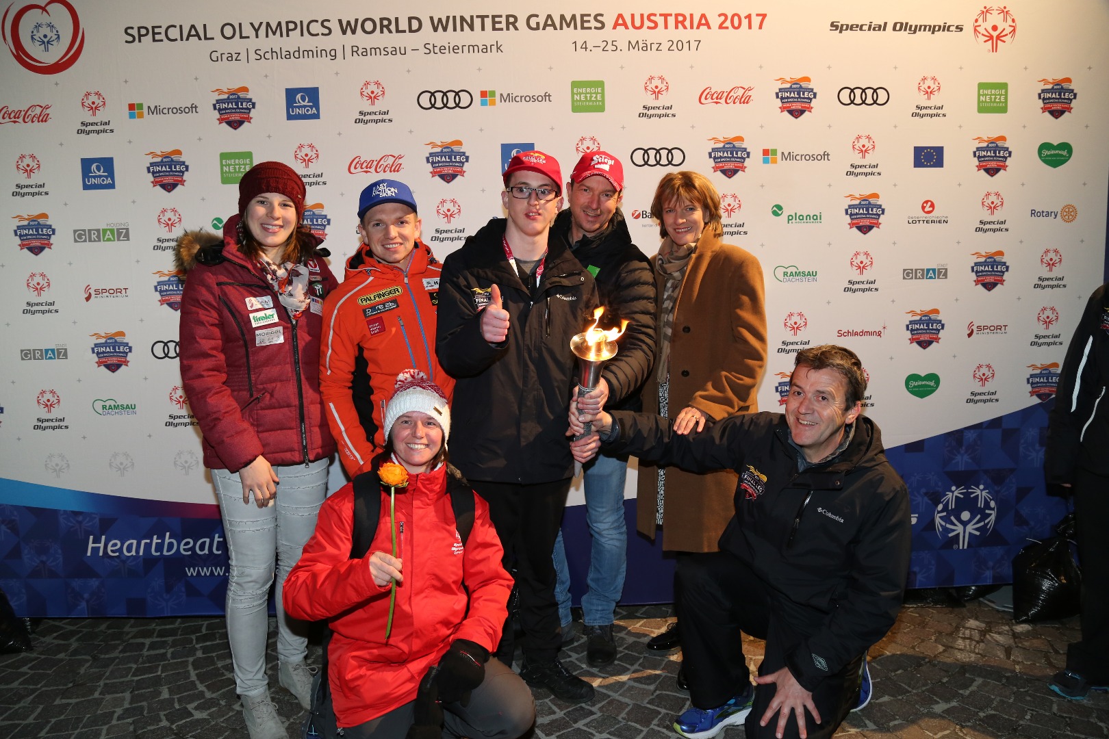 "Flamme der Hoffnung": Impressionen des Fackellaufs in Innsbruck zu den Special Olympics World Winter Games 2017